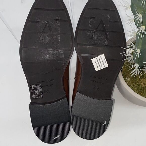 New Aquatalia Fantina Weatherproof Side Zip Leather Bootie Brown 6.5 - Picture 9 of 16